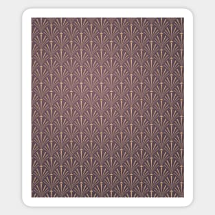 Art Deco Palm Pattern in purple Sticker